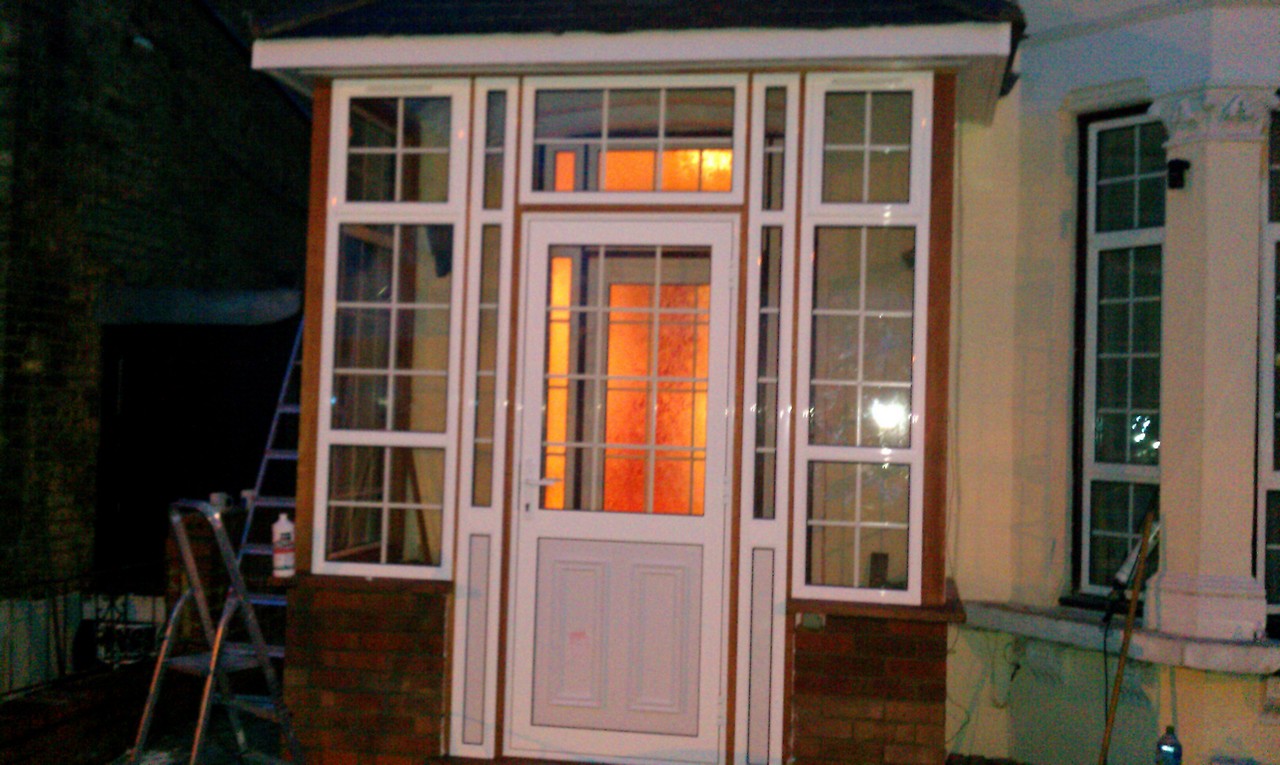uPVC porch with Georgian bar glazing installed in Milton Keynes